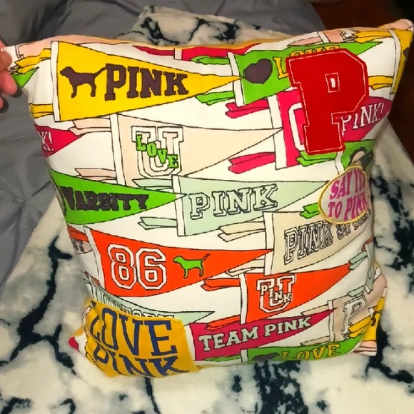Vintage VS PINK Throw Pillow - Picture 1 of 3
